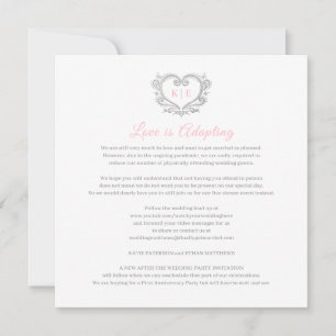 Heart monogram live stream wedding love adapting announcement