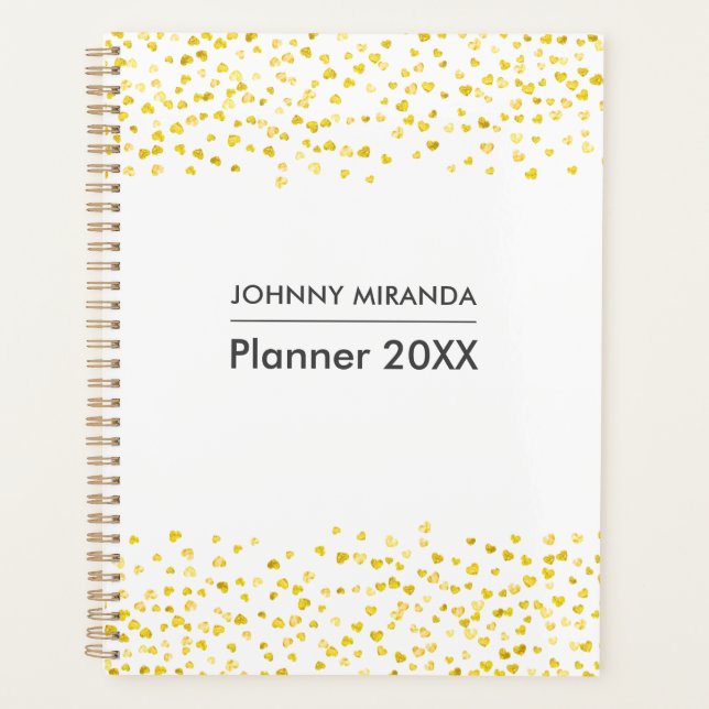 Heart Monogram Name month and Week  Planner (Front)