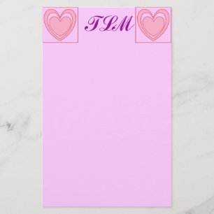 Heart Monogrammed Stationery