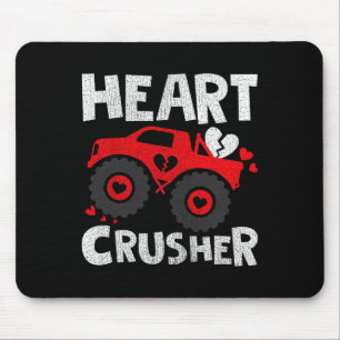 Heart Monster Truck Valentine’s Day Mouse Pad