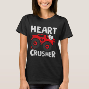 Heart Monster Truck Valentine’s Day T-Shirt