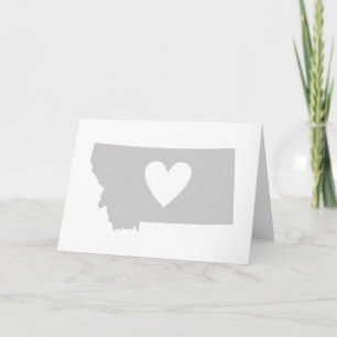 Heart Montana state silhouette Greeting Card