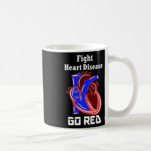 Heart Month Go Red For Heart Disease Awareness Gif Coffee Mug