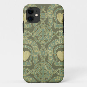 Heart motif ecclesiastical wallpaper design iPhone 11 case