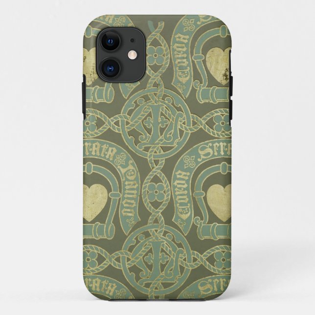 Heart motif ecclesiastical wallpaper design Case-Mate iPhone case (Back)