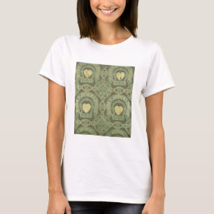 Heart motif ecclesiastical wallpaper design T-Shirt
