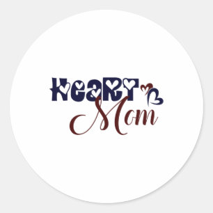 Heart Mum Congenital Heart Defect Awareness S  Classic Round Sticker