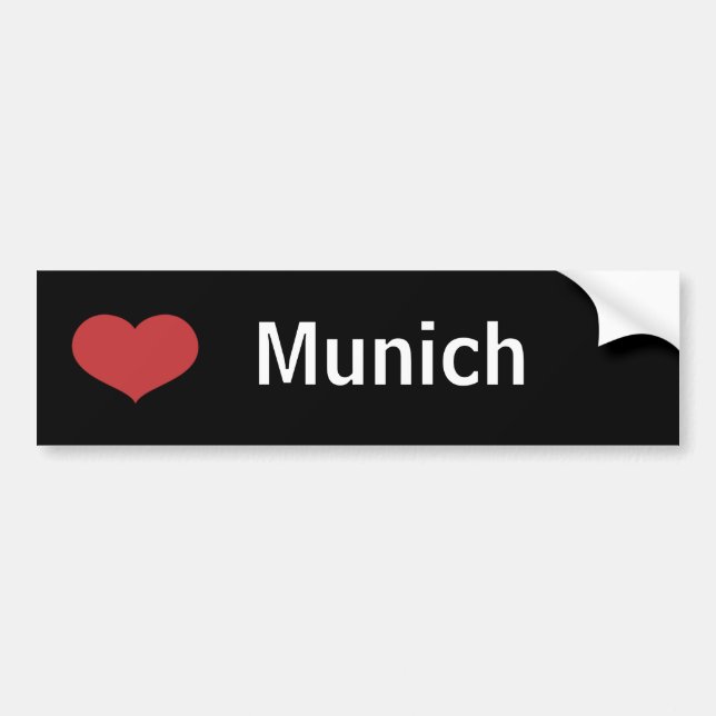 Heart Munich Bumper Sticker (Front)