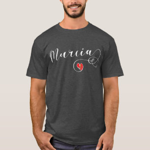 Heart Murcia Flag, City of Murcia, Spain T-Shirt