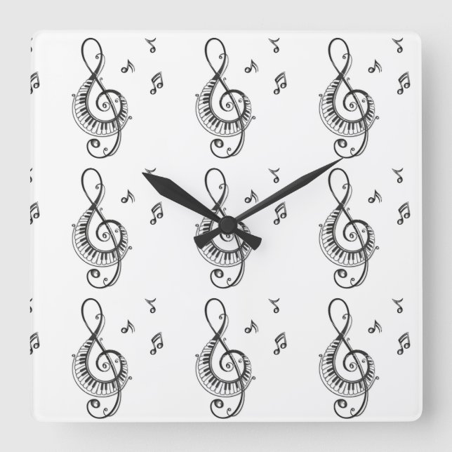 HEART MUSICAL NOTES CLOCK (Front)