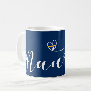 Heart Nauru Flag, I Love Nauru, Republic of Nauru Coffee Mug