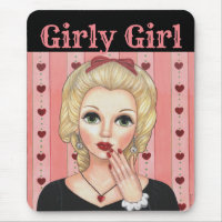 Heart Necklace Head Vase Girly Girl Blonde Pink