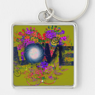 Heart Nestled Love Key Ring
