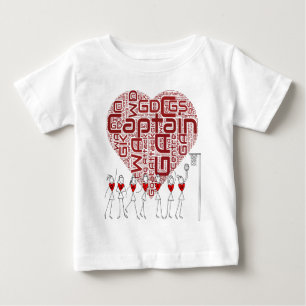 Heart Netball Baby T-Shirt