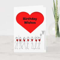 Heart Netball Positions Happy Birthday