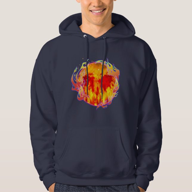 HEART NEVER ENDING FIRE HOODIE (Front)