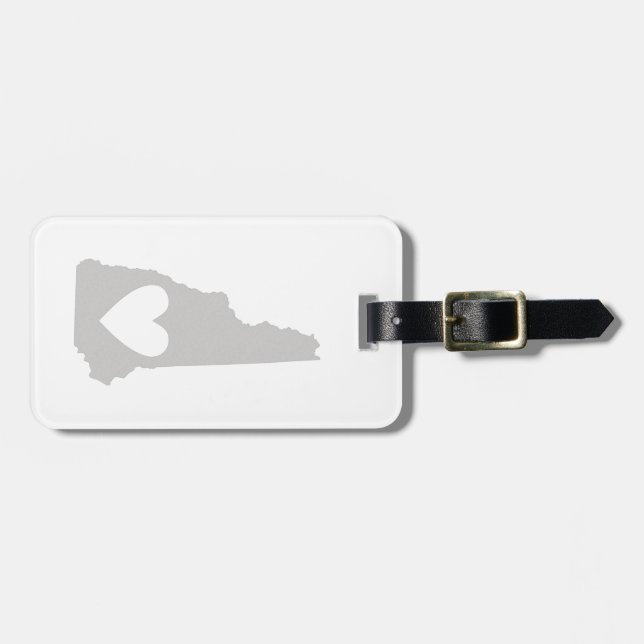 Heart New Hampshire state silhouette Luggage Tag (Front Horizontal)