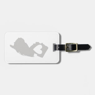 Heart New Jersey state silhouette Luggage Tag