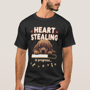 Heart Newfoundland Dog Funny Gift Newfie Puppy T-Shirt