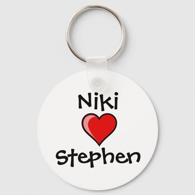 heart, Niki Stephen Key Ring (Front)