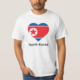 Heart - North Korea Flag T-Shirt