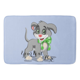 Heart Nose Puppy Cartoon Bath Mat