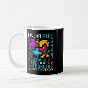 Heart novelty graphic autism products with sayings coffee mug