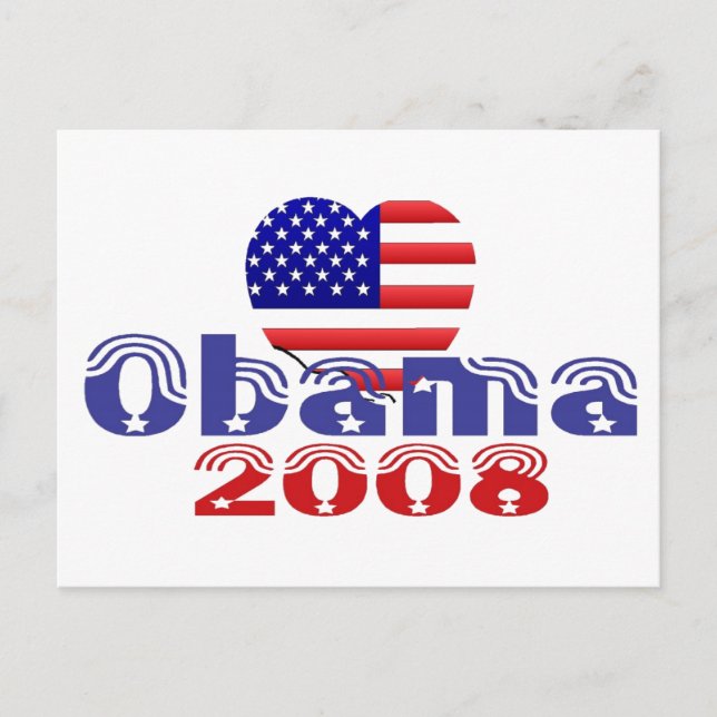 'Heart' Obama 2008 Postcard (Front)