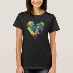 Heart Occupational Therapist Therapy Tie Dye Heart T-Shirt