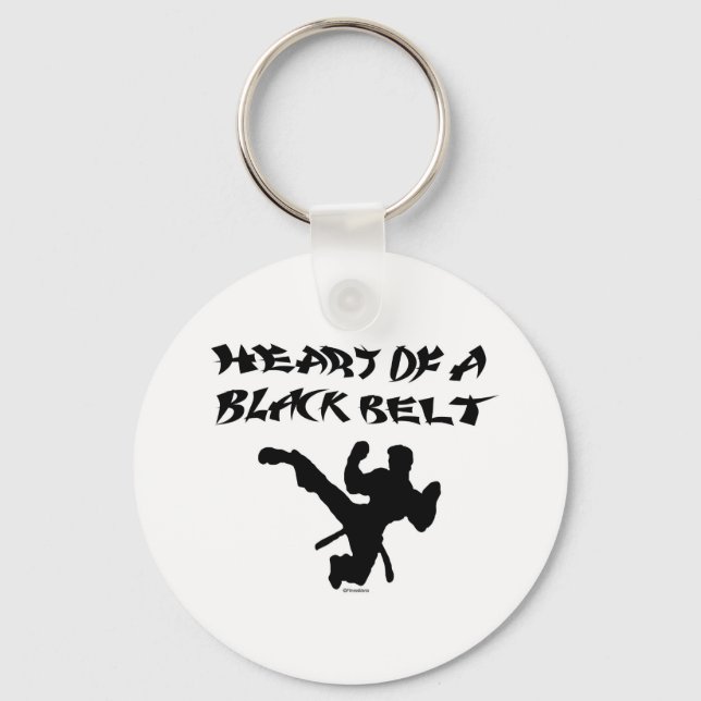Heart of a black belt key ring (Front)