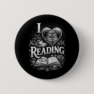 Heart of a Book Lover 6 Cm Round Badge