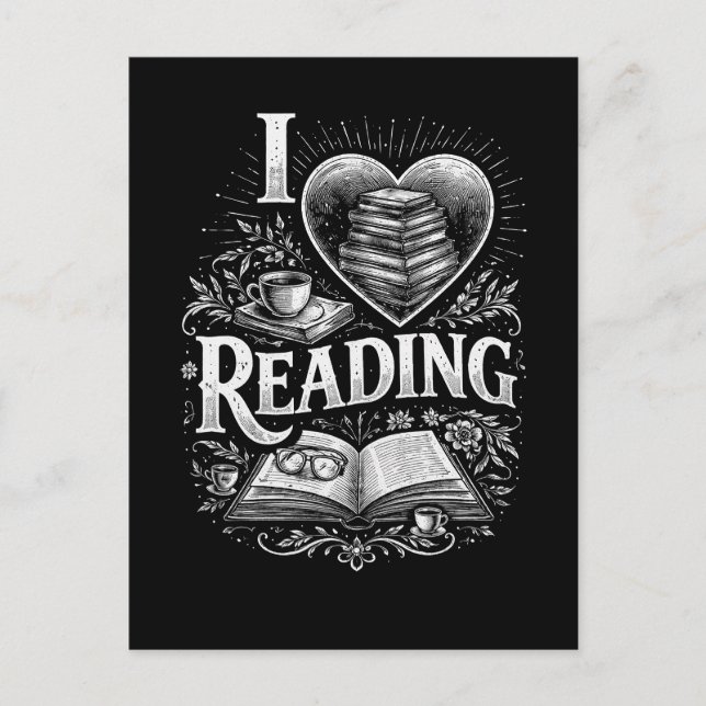 Heart of a Book Lover Postcard (Front)