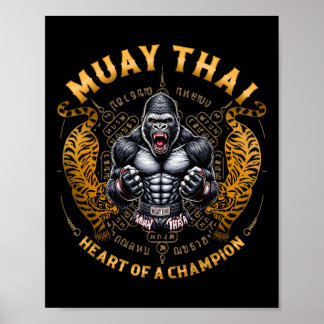 Heart Of A Champion - Kickboxing And Muay Thai Ang Poster