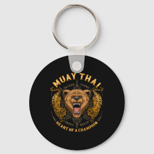 Heart Of A Champion - Kickboxing And Muay Thai Gri Key Ring