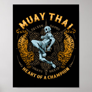 Heart Of A Champion - Kickboxing And Muay Thai Ske Poster