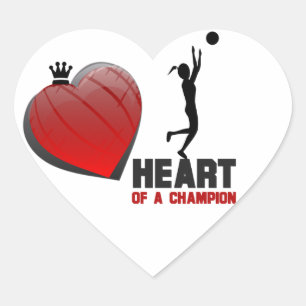 Heart of a Champion Ladies Basketball Stickers