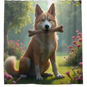 Heart Of A Hound – Loyal Dog Portrait Shower Curtain