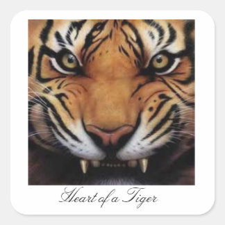 Heart of a Tiger Stickers