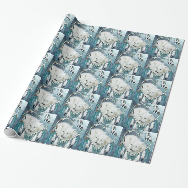Heart Of A Wolf Art Gift Wrap (Unrolled)