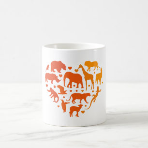 Heart of animals, Gift For Animals lovers Coffee Mug