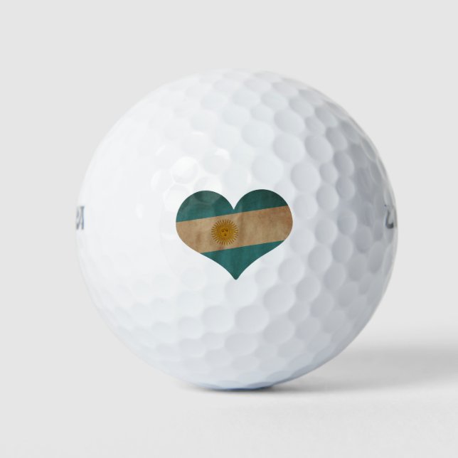 Heart of Argentina Golf Balls (Front)