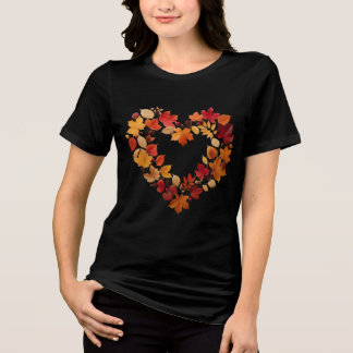 Heart of autumn leaves Tri-Blend shirt