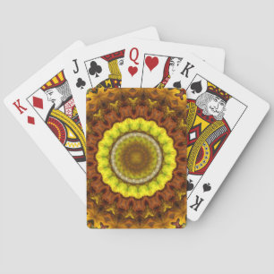 Heart of Autumn Mandala Playing Cards