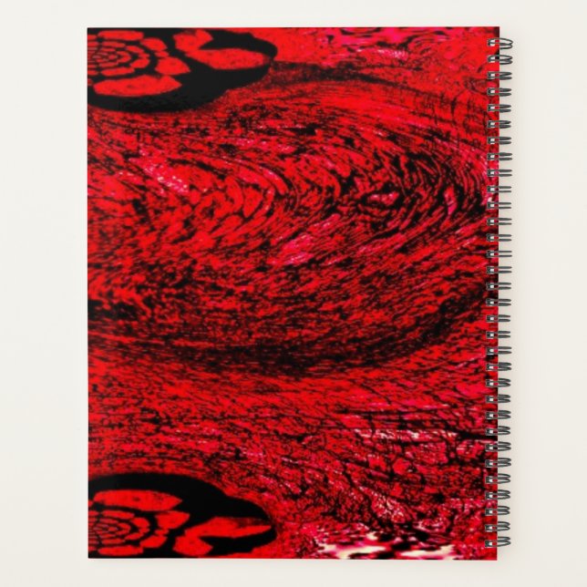 Heart of Chaos – Infinite Red Spiral Planner (Back)