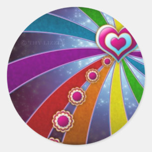 Heart of Colors Classic Round Sticker
