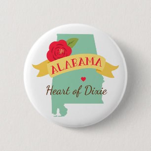 Heart Of Dixie 6 Cm Round Badge