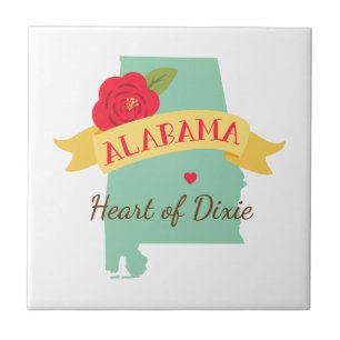 Heart Of Dixie Ceramic Tile