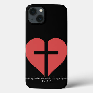 Heart of Faith Cross Phone Case – Ephesians 6:10