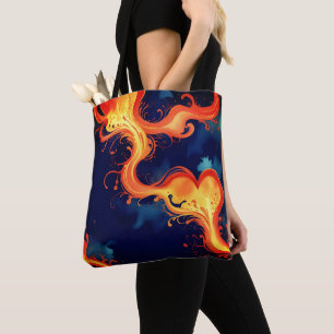 Heart of Flames Fire & Skies  Tote Bag