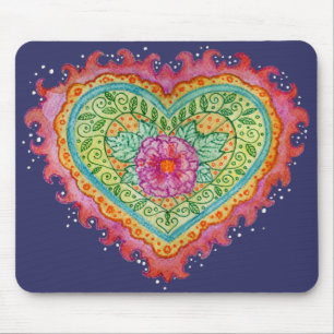 Heart of Flames Mousepad